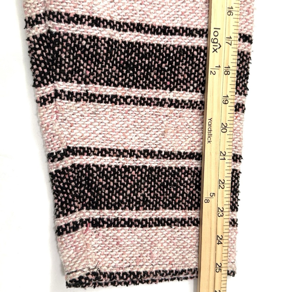 Mexican Poncho Baja Hoodie Surfer Skater Drug Rug Pullover Pink Black Stripes 2X - Picture 11 of 13